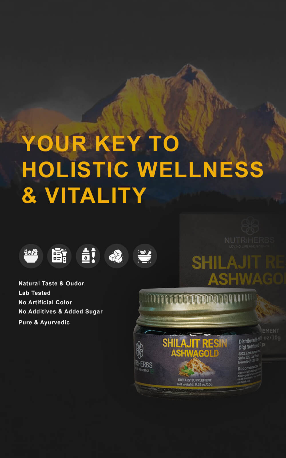 NUTRiHERBS Shilajit Resin Ashwagold