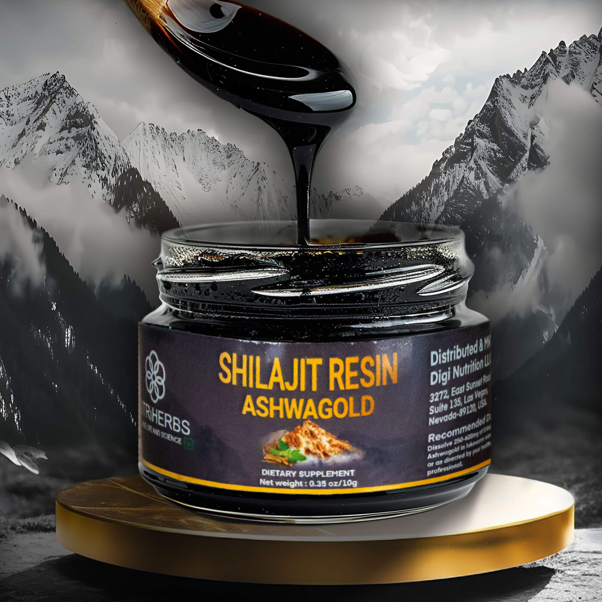 NUTRiHERBS Shilajit Resin Ashwagold