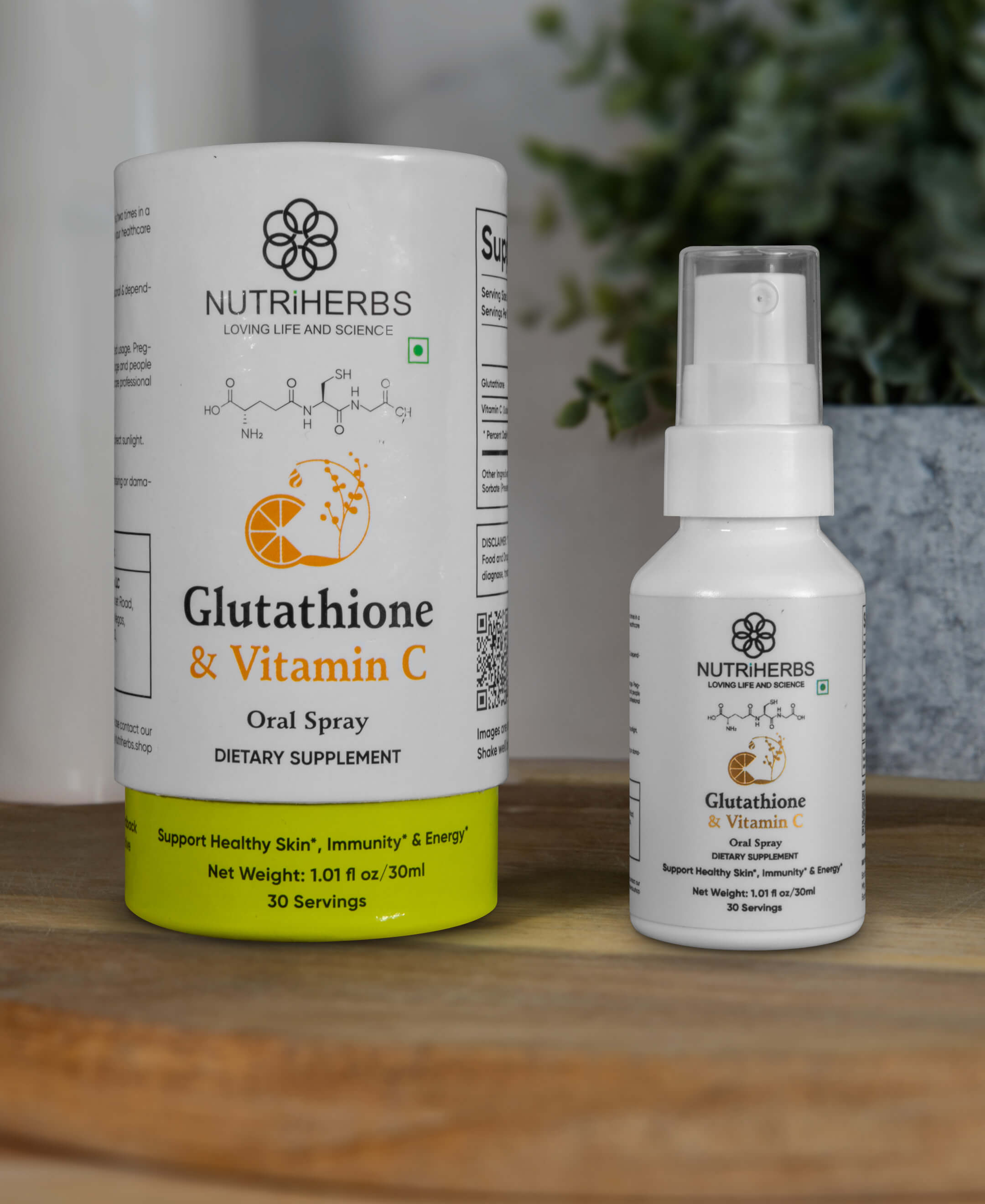 NUTRiHERBS Glutathione & Vitamin C Oral Spray