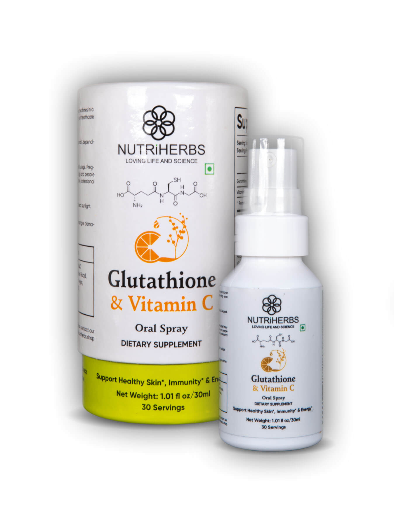 NUTRiHERBS Glutathione & Vitamin C Oral Spray