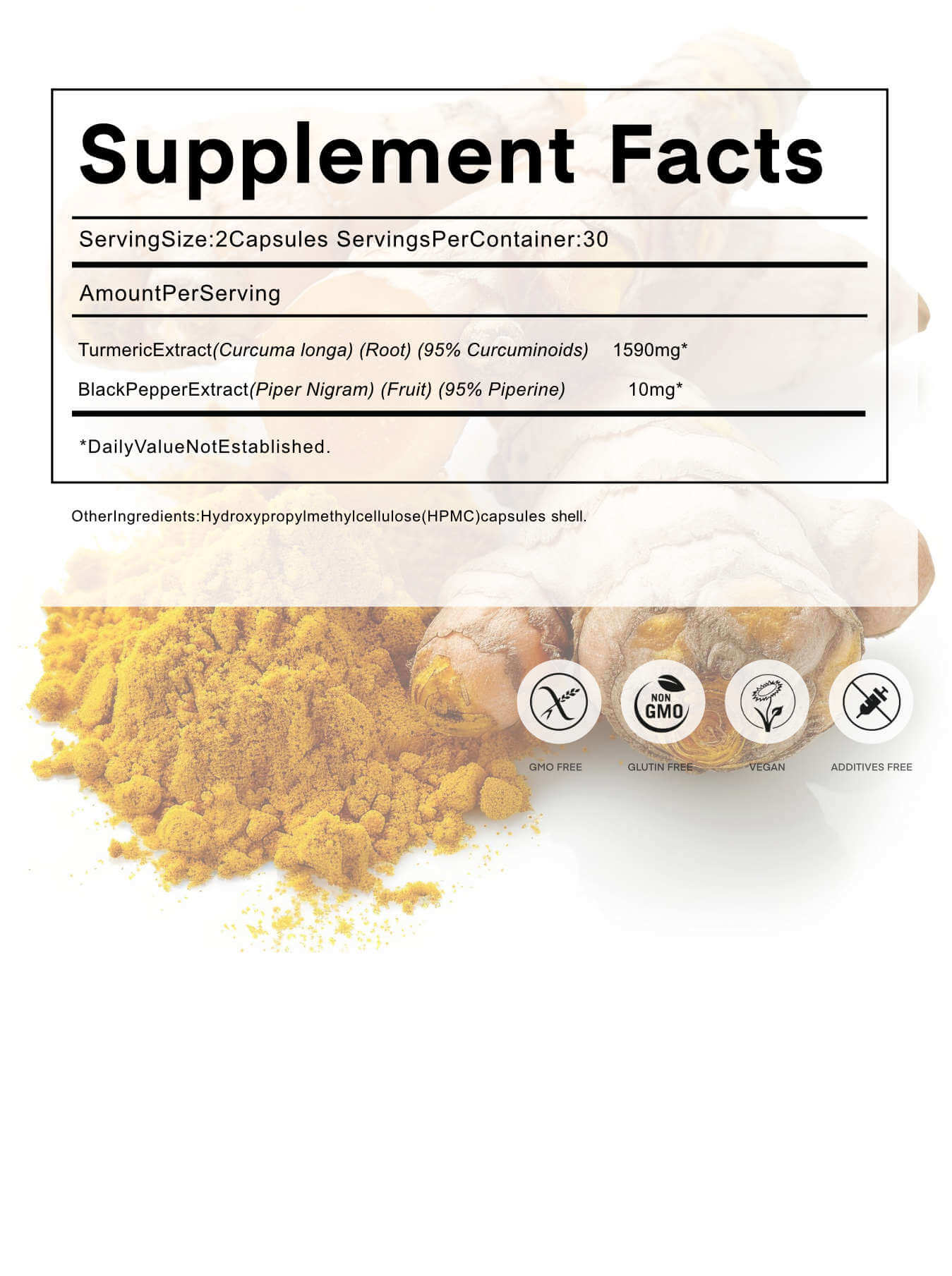 NUTRiHERBS Turmeric Curcumin with Piperine Capsules